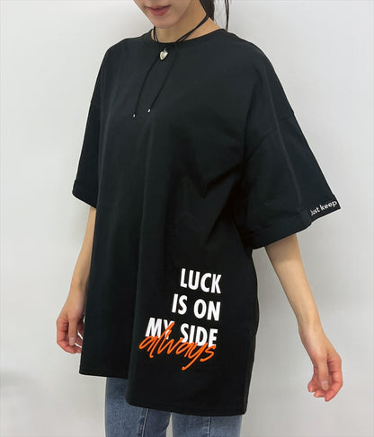 袖ロールアップ プリント ビッグ Tシャツ 【親子お揃い】 793-9123