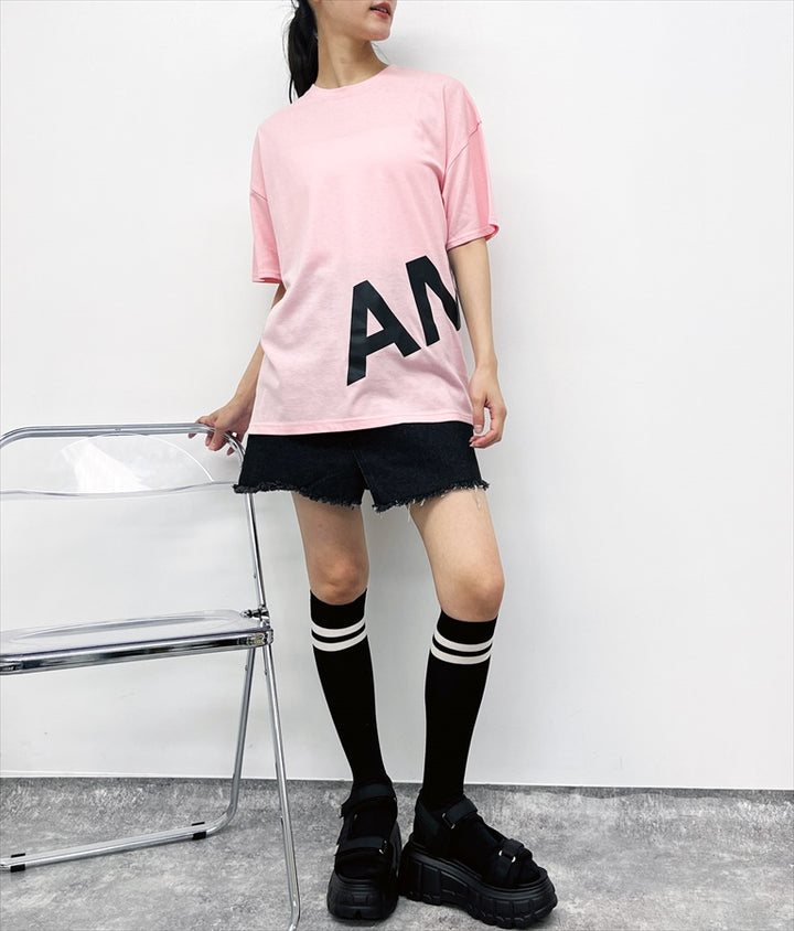 ANAP ロゴ 前後 プリント ビッグ Tシャツ 【親子お揃い】 793-9122