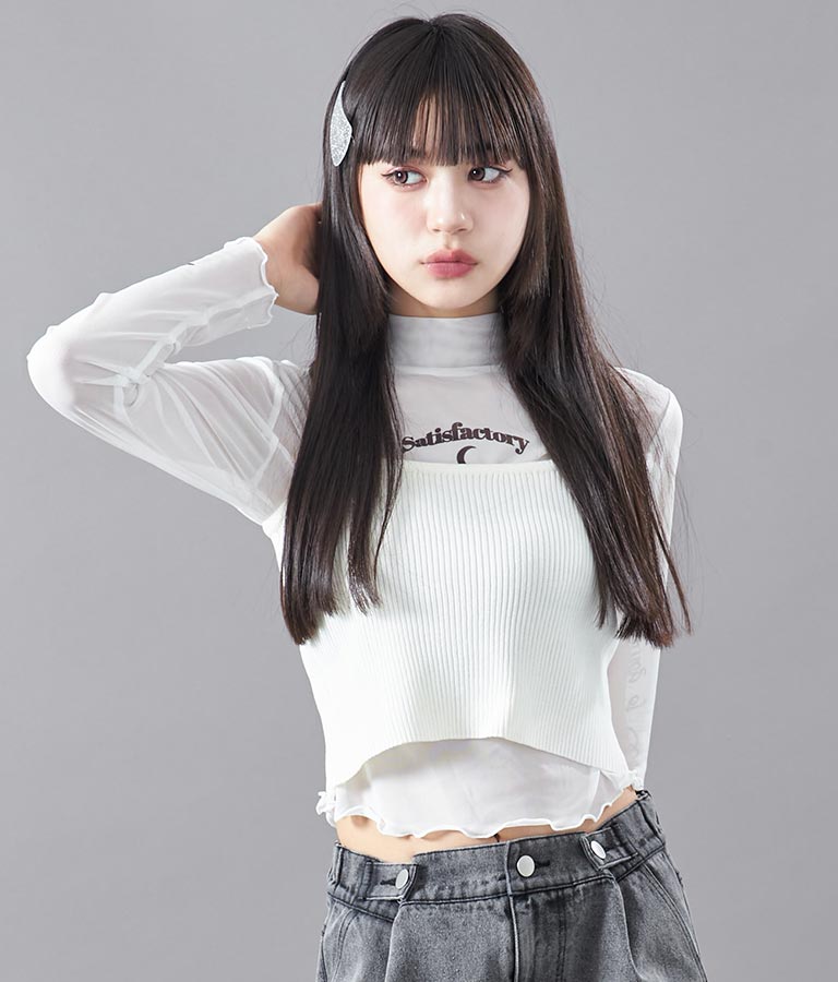 2WAY タトゥー 見え シアー トップス 913-7458