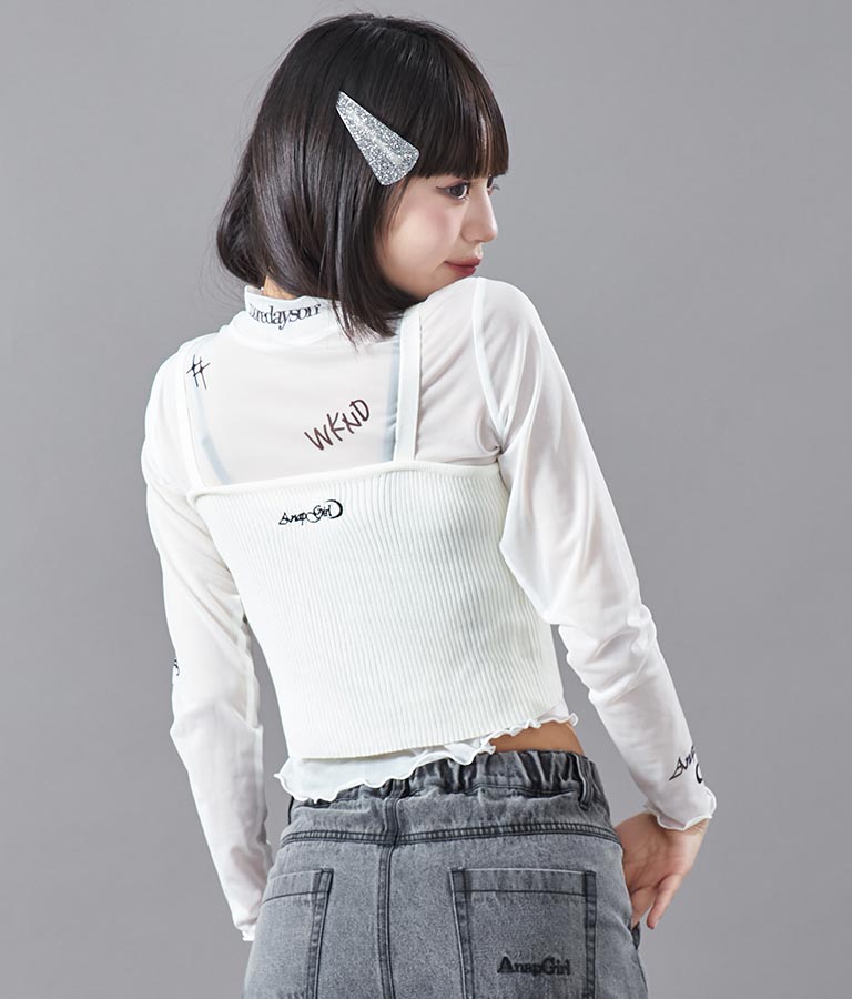 2WAY タトゥー 見え シアー トップス 913-7458