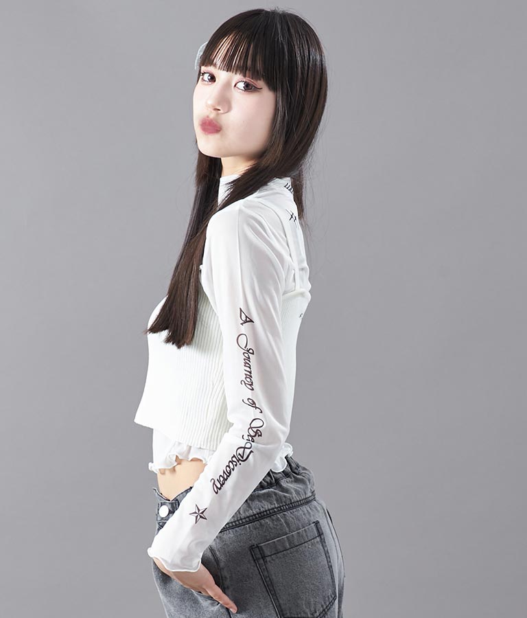 2WAY タトゥー 見え シアー トップス 913-7458