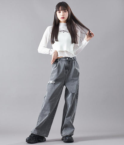 2WAY タトゥー 見え シアー トップス 913-7458