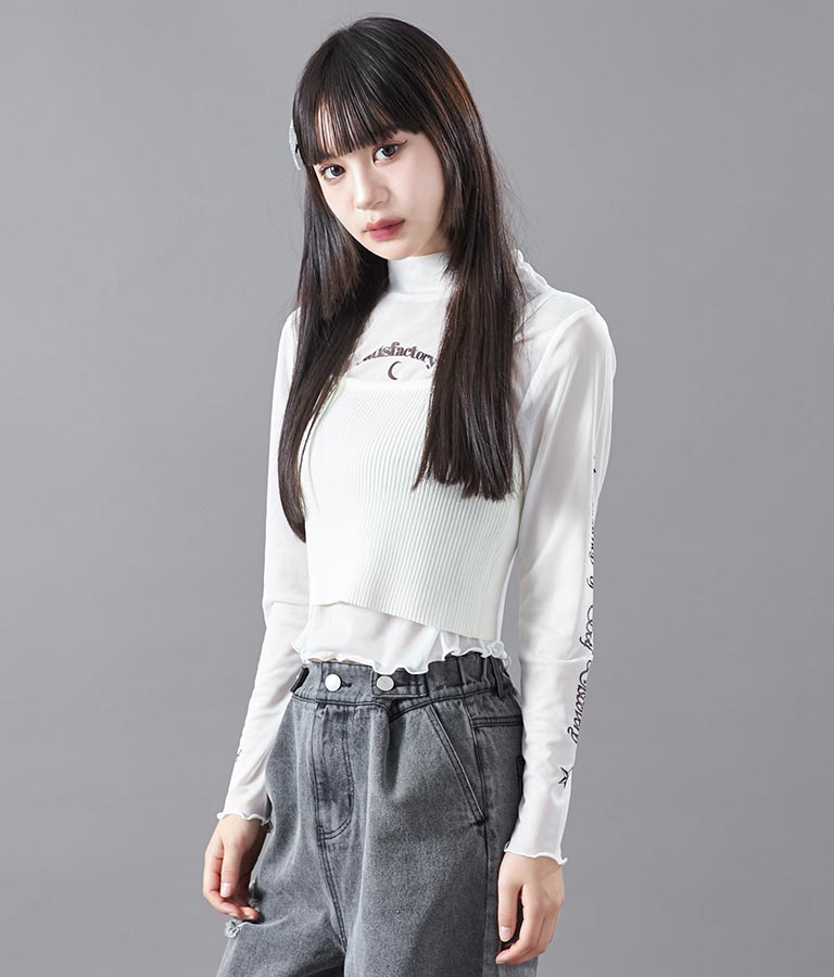 サマーニット 刺繍 キャミソール 913-7461