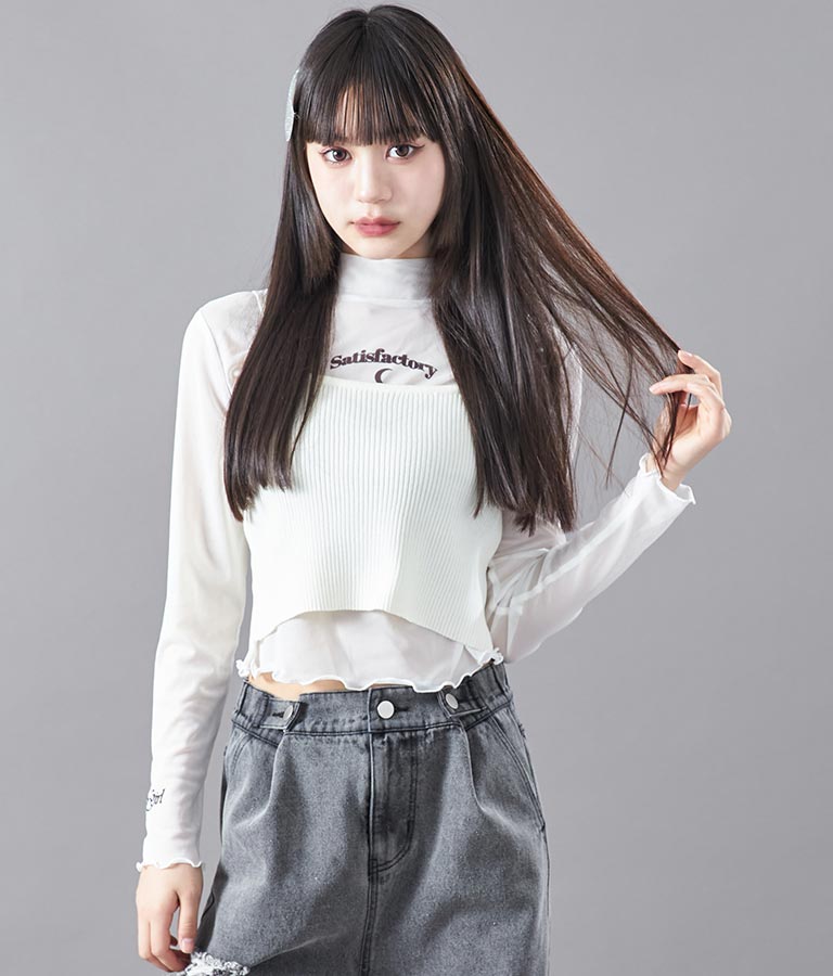 サマーニット 刺繍 キャミソール 913-7461