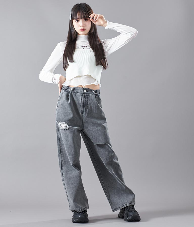 サマーニット 刺繍 キャミソール 913-7461