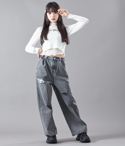 サマーニット 刺繍 キャミソール 913-7461