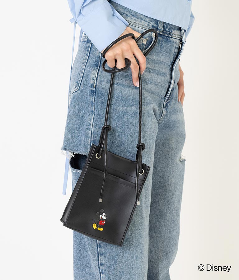 【ミッキーマウス】ANAP フェイクレザー ミニ ショルダー バッグ