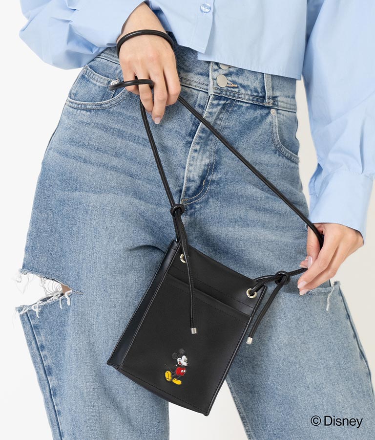 【ミッキーマウス】ANAP フェイクレザー ミニ ショルダー バッグ 799-9168
