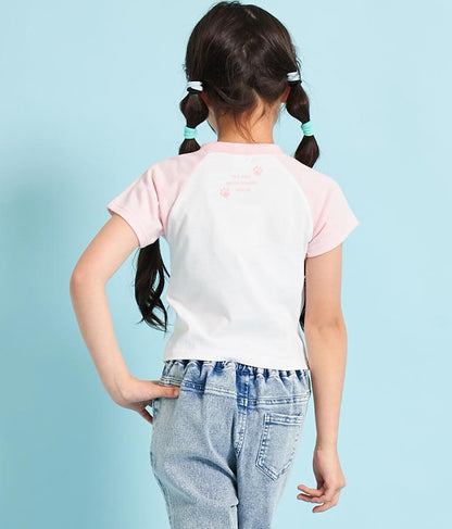 ねこ フォト プリント ラグラン Tシャツ 423-3252