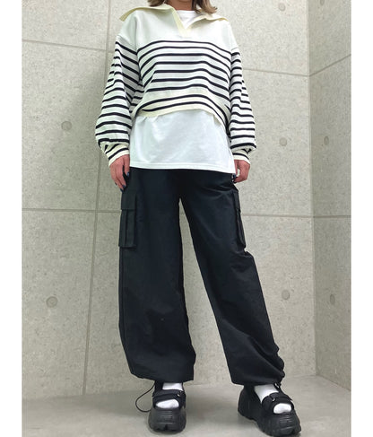 ウエストスピンドルナイロンカーゴパンツ 792-9070