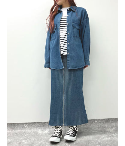 デニムオーバーサイズシャツ 154-5497