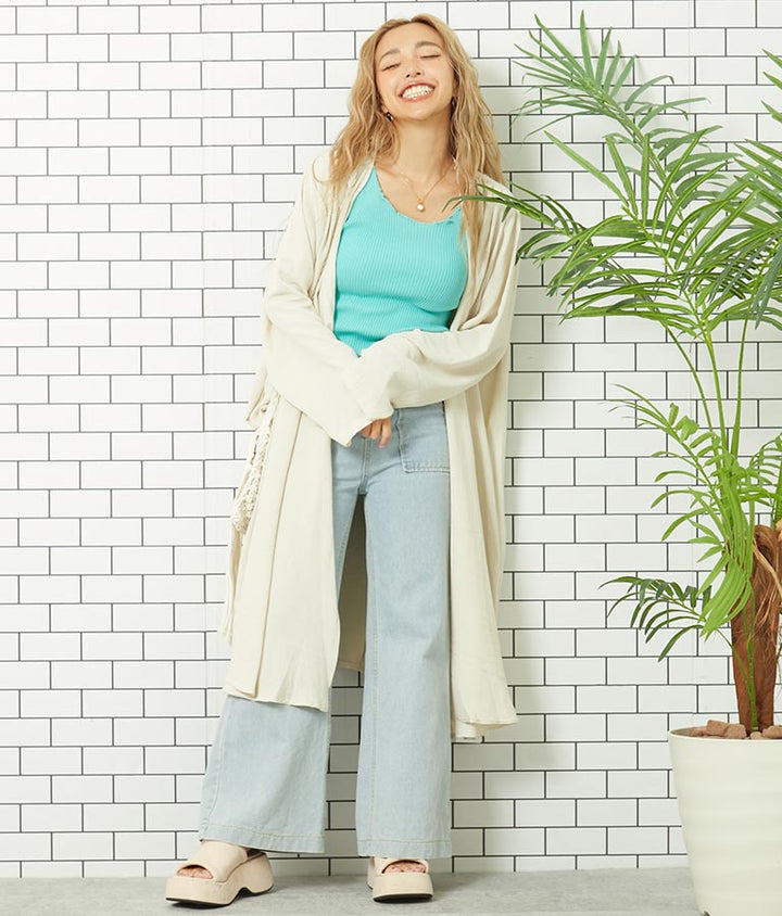 ロング丈 ユッタリ カーディガン 814-6755