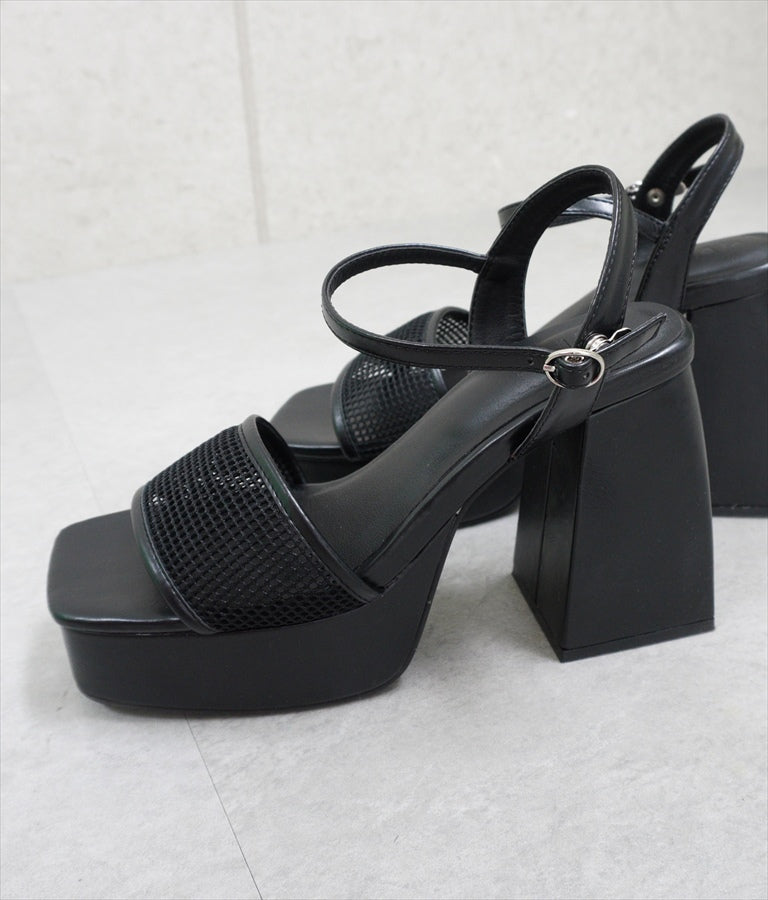 メッシュ 厚底 ストラップ サンダル 799-9106