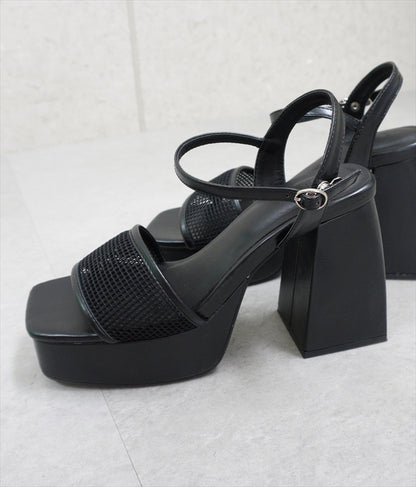 メッシュ 厚底 ストラップ サンダル 799-9106