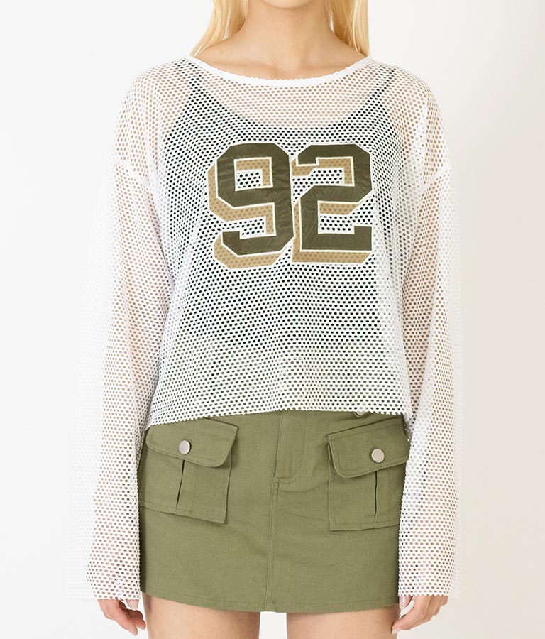 メッシュ ナンバリング トップス 793-9164