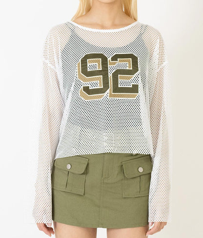 メッシュ ナンバリング トップス 793-9164