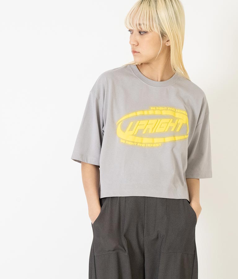スプレー プリント クロップド Tシャツ 793-9172