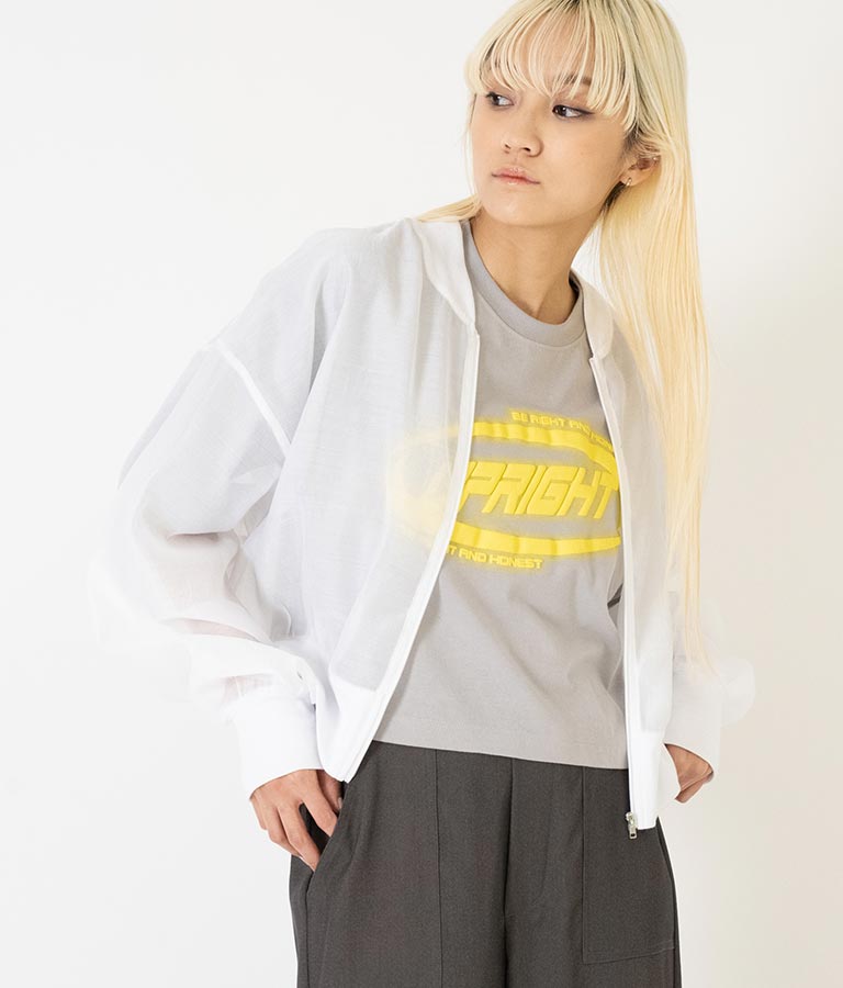 スプレー プリント クロップド Tシャツ 793-9172