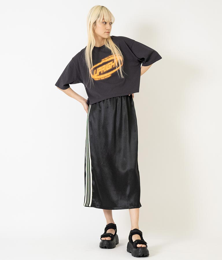 スプレー プリント クロップド Tシャツ 793-9172