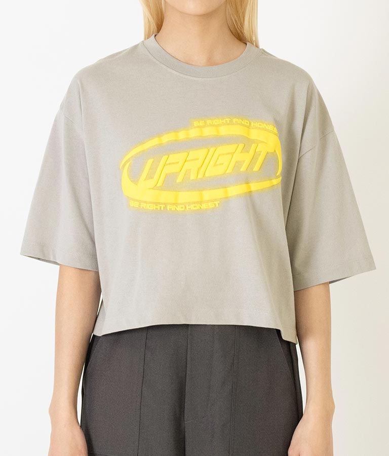 スプレー プリント クロップド Tシャツ 793-9172