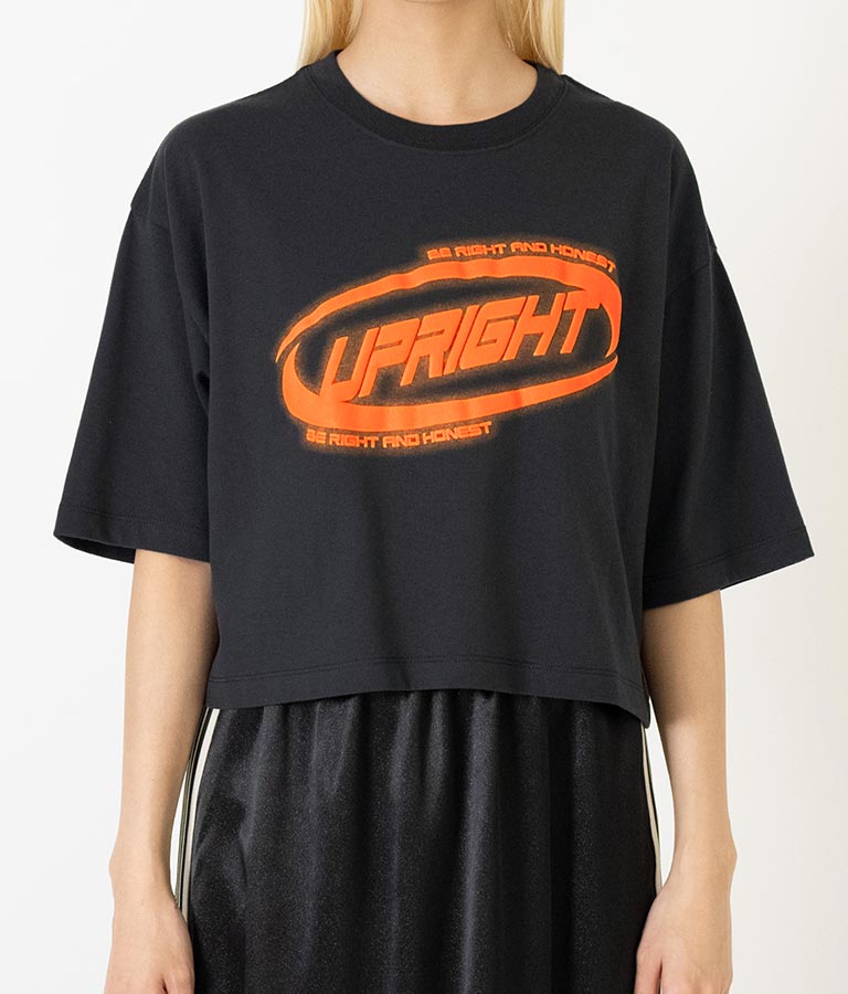 スプレー プリント クロップド Tシャツ 793-9172