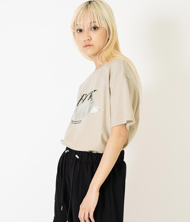 箔ペイント プリント Tシャツ