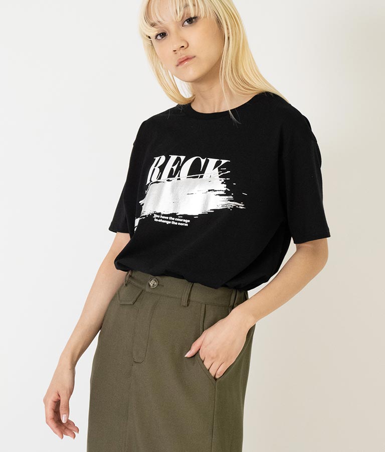 箔ペイント プリント Tシャツ 793-9171