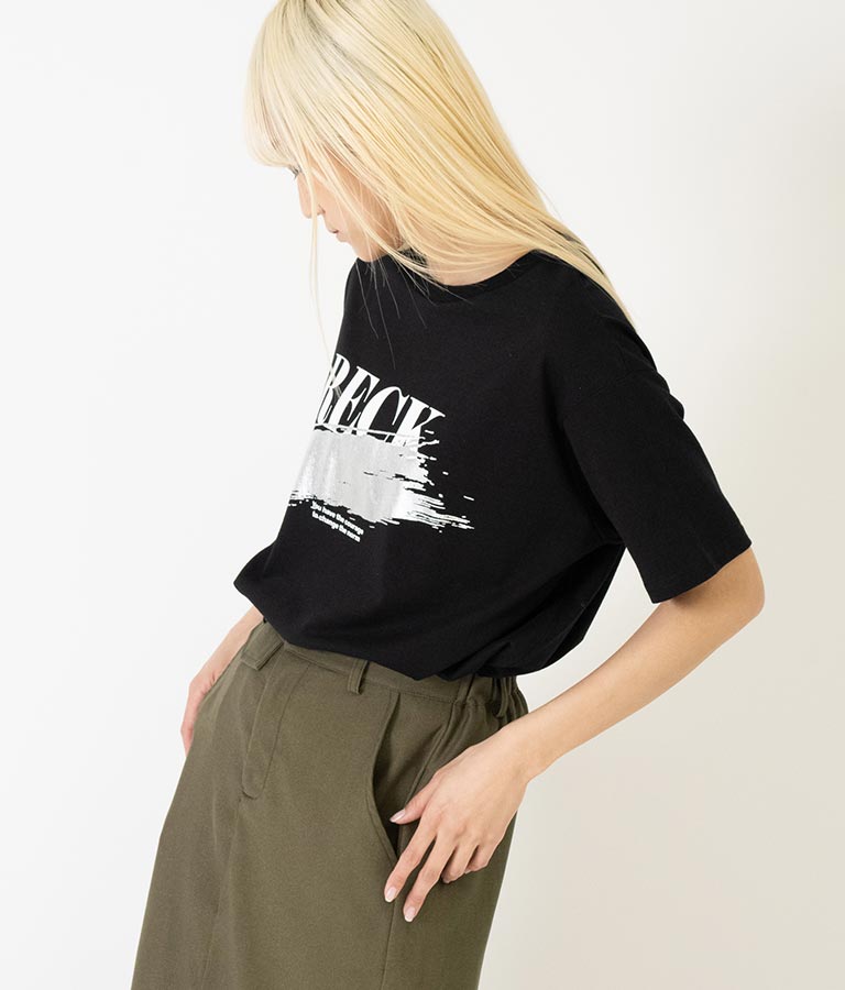 箔ペイント プリント Tシャツ 793-9171