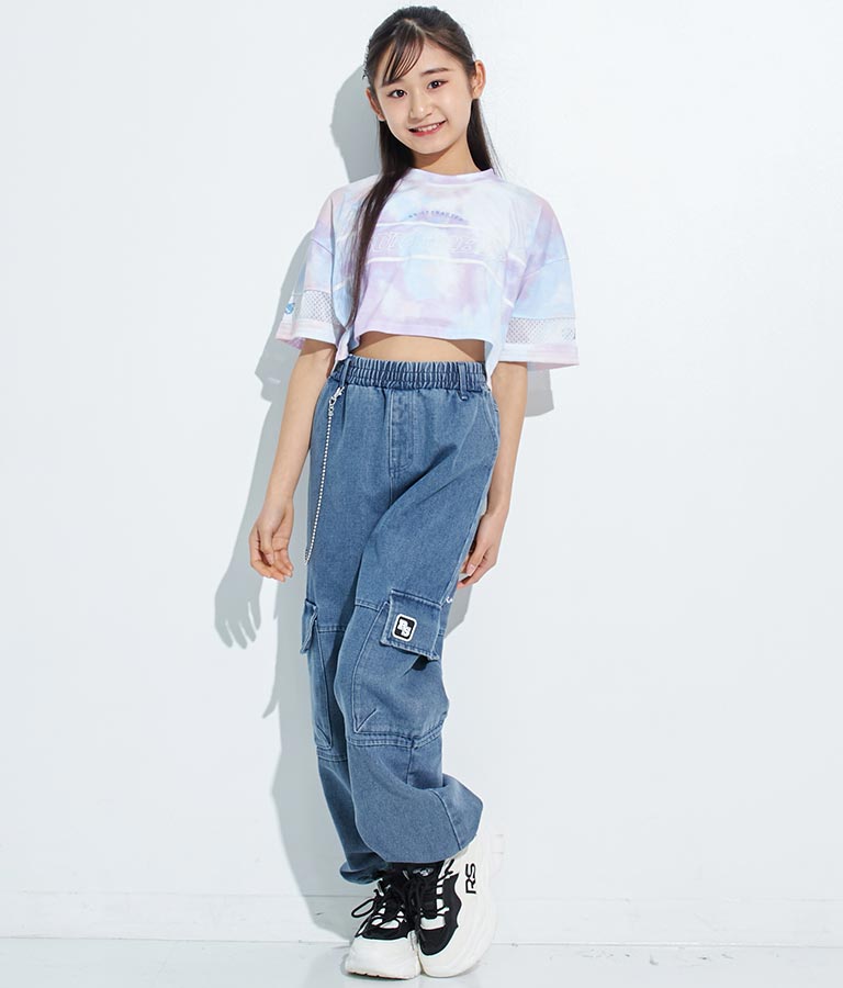 ANAPR+S【リラスポ】ショート丈 袖メッシュ Tシャツ(吸水速乾加工)