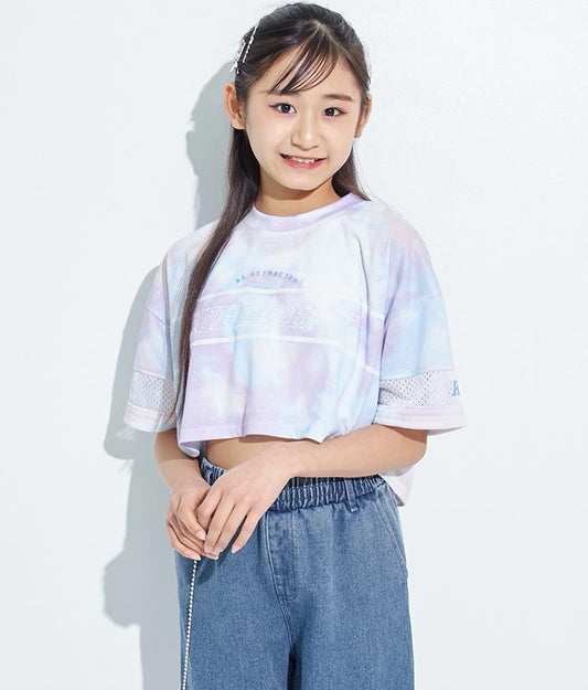 ANAPR+S【リラスポ】ショート丈 袖メッシュ Tシャツ(吸水速乾加工) 913-7441