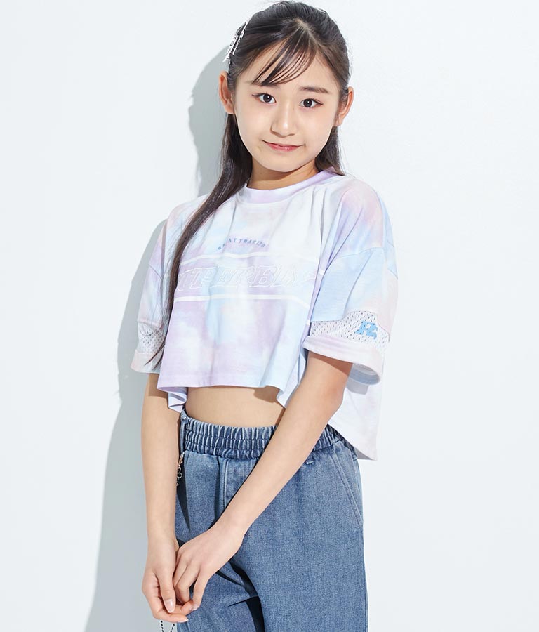 ANAPR+S【リラスポ】ショート丈 袖メッシュ Tシャツ(吸水速乾加工) 913-7441