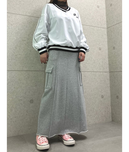 裏毛スウェットカーゴスカート 791-9002