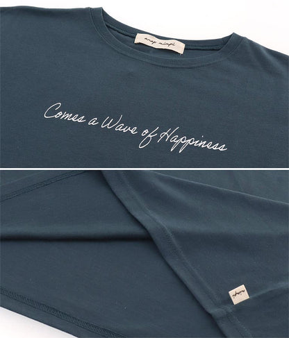 メッセージ プリント ビッグ Tシャツ 853-5854