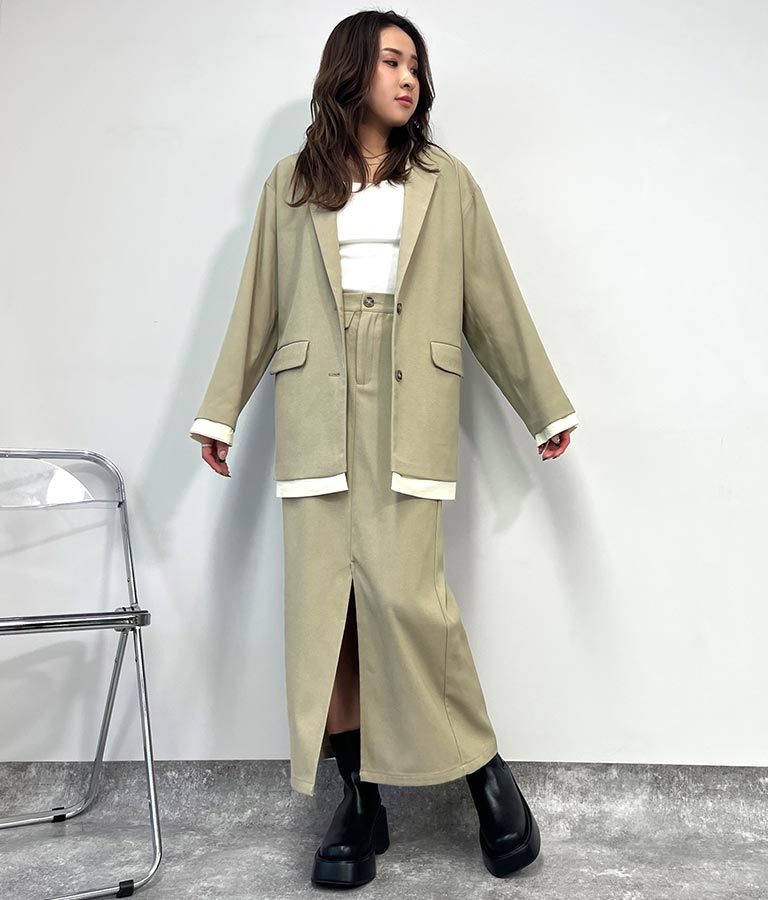 フロント スリット ロング スカート 151-5574
