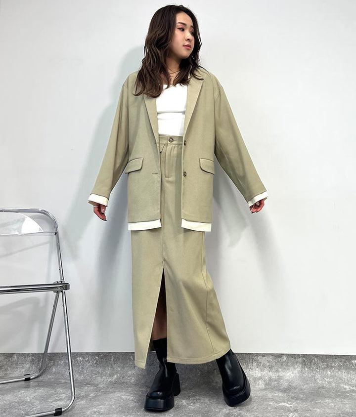 フロント スリット ロング スカート 151-5574