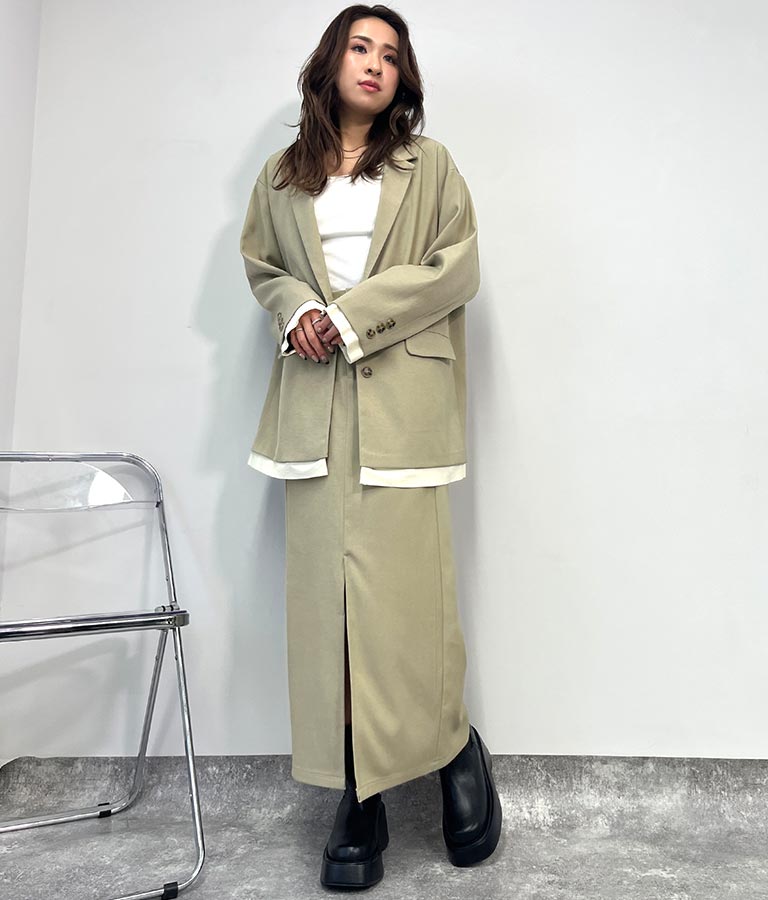 フロント スリット ロング スカート 151-5574