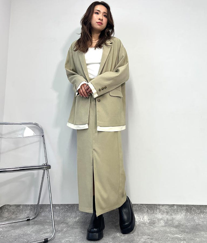 フロント スリット ロング スカート 151-5574
