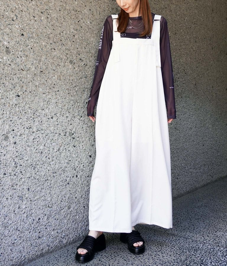 ベルト デザイン ワイド サロペット 797-9147