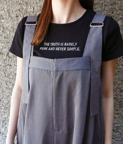 ベルト デザイン ワイド サロペット 797-9147