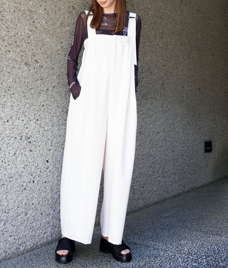 ベルト デザイン ワイド サロペット 797-9147