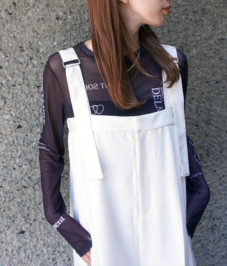 ベルト デザイン ワイド サロペット 797-9147