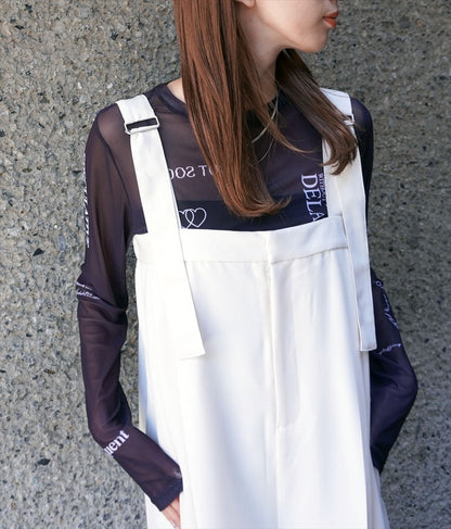 ベルト デザイン ワイド サロペット 797-9147