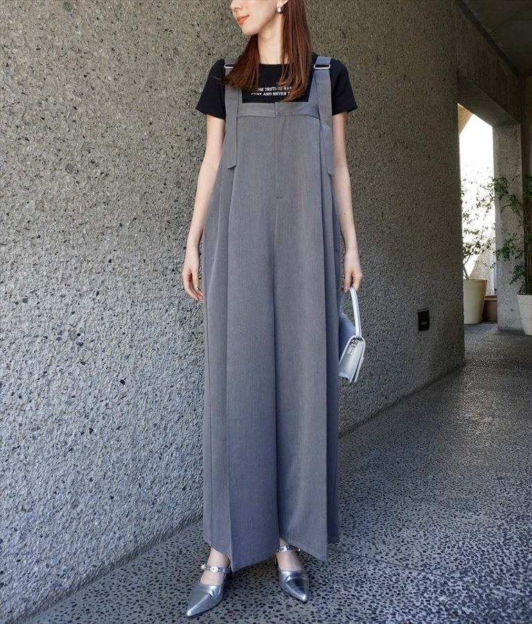 ベルト デザイン ワイド サロペット 797-9147