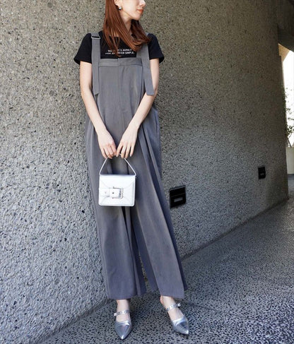 ベルト デザイン ワイド サロペット 797-9147