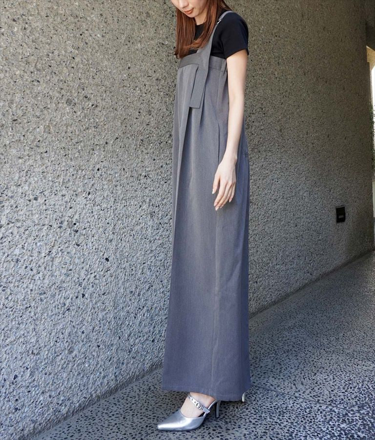 ベルト デザイン ワイド サロペット 797-9147