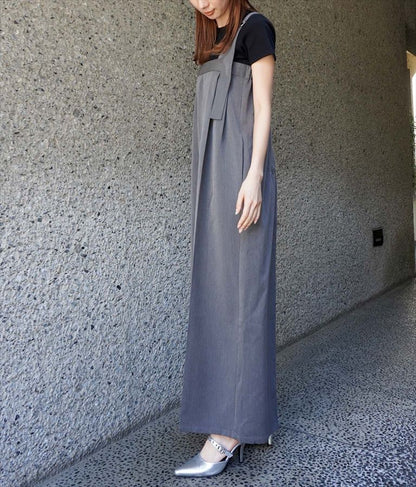 ベルト デザイン ワイド サロペット 797-9147