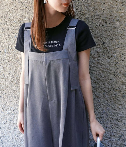 ベルト デザイン ワイド サロペット 797-9147