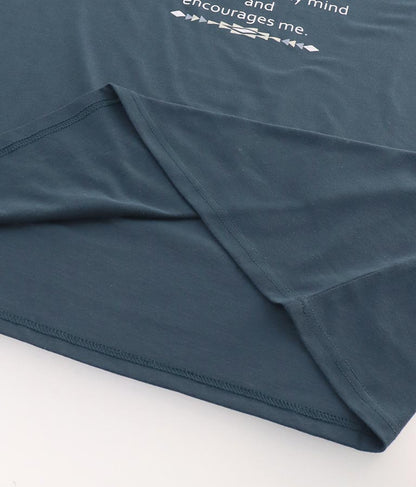 バック オルテガ メッセージ プリント ドルマン Tシャツ 853-5865