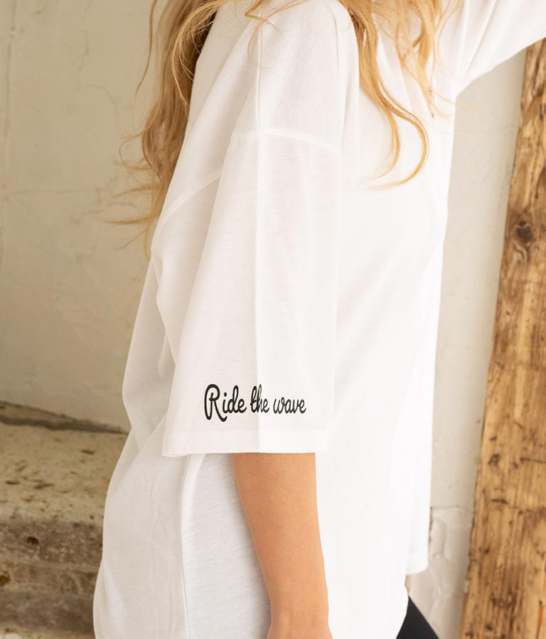 パームツリー チェッカーデザイン ビッグ 半袖 Tシャツ 853-5866