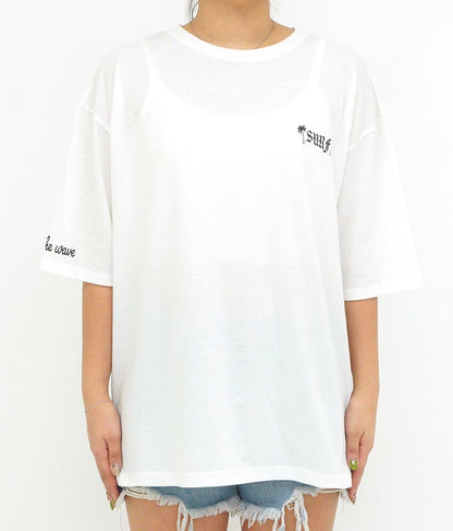 パームツリー チェッカーデザイン ビッグ 半袖 Tシャツ 853-5866